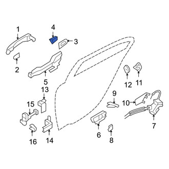 Hyundai OE - Rear Left Exterior Door Handle Cover