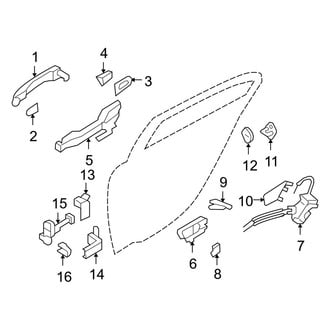 Hyundai OE - Rear Door - Lock & Hardware