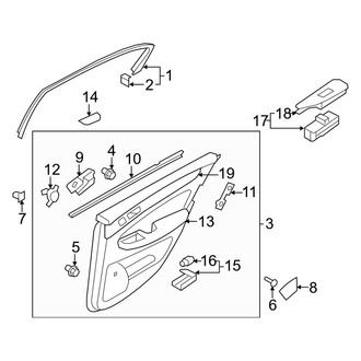 Hyundai OE - Rear Door - Interior Trim