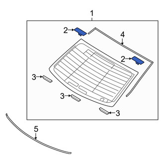 Hyundai OE - Back Glass Spacer