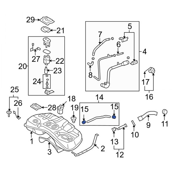 Fuel Tank Vent Hose Clamp