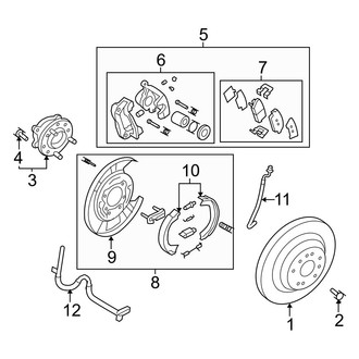 Hyundai OE - Rear Suspension - Brake Components