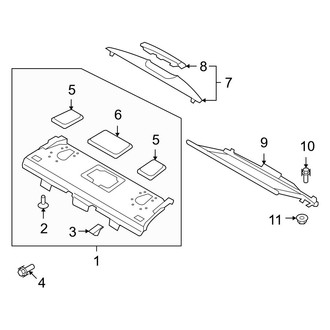 Hyundai OE - Rear Body & Floor - Interior Trim (Package Tray, With Power Sunshade)