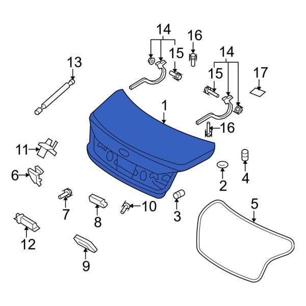 Hyundai OE 692003M100 Rear Deck Lid