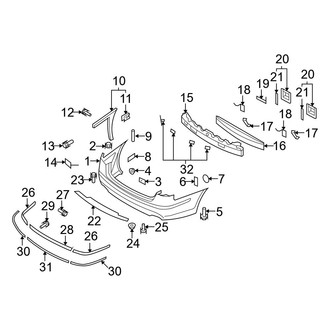 Hyundai OE - Rear Bumper - Bumper & Components