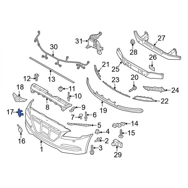 Headlight Washer Cover