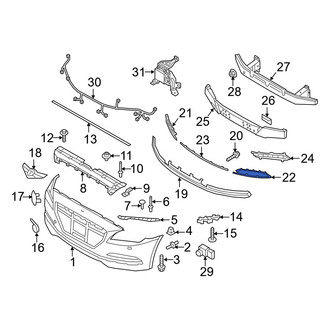 Hyundai OE - Front Left Outer Bumper Trim