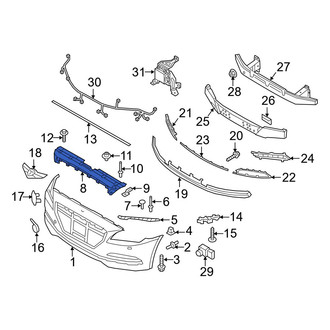 Hyundai OE - Front Bumper Cover Support Rail