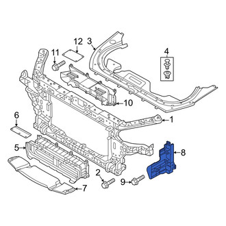 Hyundai OE - Front Right Radiator Support Air Deflector