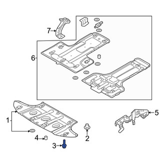 Hyundai OE - Radiator Support Splash Shield Bolt