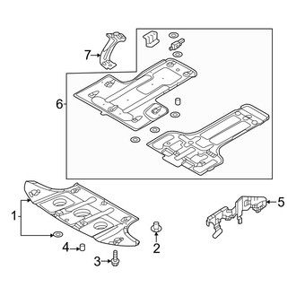 Hyundai OE - Radiator Support - Splash Shields (3.8L)