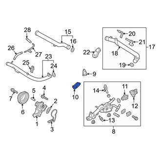 Hyundai OE - Left Engine Coolant Thermostat Housing Gasket
