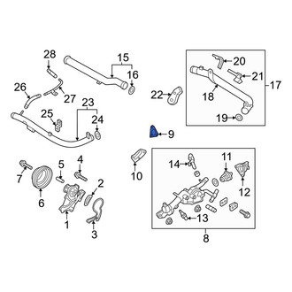 Hyundai OE - Left Engine Coolant Thermostat Housing Gasket