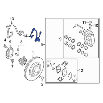 Hyundai OE - Front Left ABS Wheel Speed Sensor