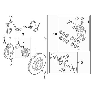 Hyundai OE - Front Suspension - Brake Components (AWD)