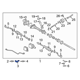 Hyundai OE - Right Rack and Pinion Bracket