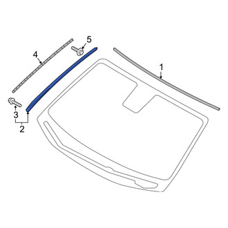 Hyundai OE - Front Right Windshield Molding