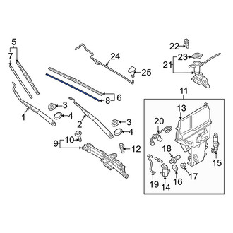 Hyundai OE - Front Left Wiper Blade Refill