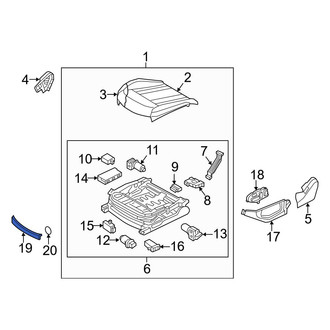 Hyundai OE - Front Left Seat Frame Trim Panel