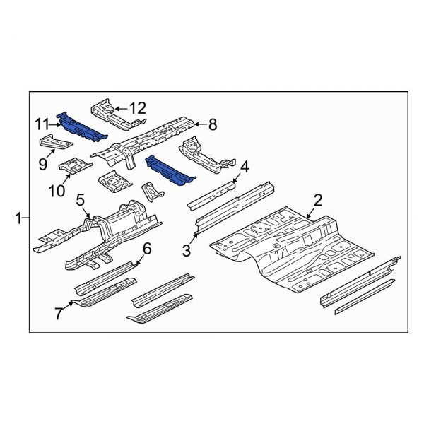 Floor Pan Reinforcement Bracket