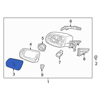 Hyundai OE - Front Right Door Mirror Glass