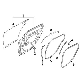 Hyundai OE - Rear Door - Door & Components