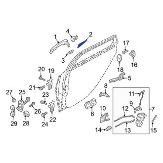 Hyundai OE - Front Exterior Door Handle Gasket