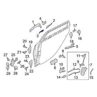 Hyundai OE - Rear Outer Exterior Door Handle Gasket