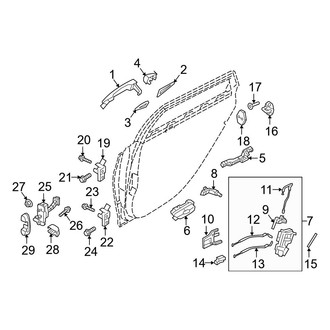 Hyundai OE - Rear Door - Lock & Hardware