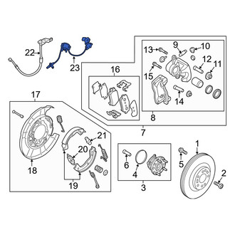Hyundai OE - Front Left ABS Wheel Speed Sensor