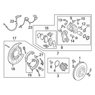 Hyundai OE - Rear Suspension - Brake Components