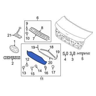 Hyundai OE - Rear Trunk Lid Applique