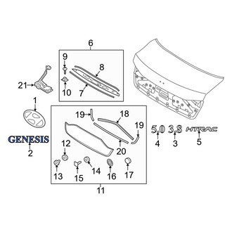 Hyundai OE - Rear Deck Lid Emblem