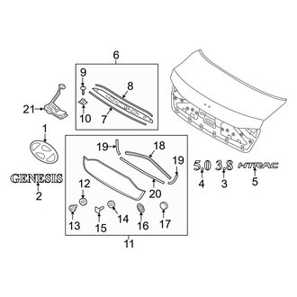 Hyundai OE - Trunk Lid - Exterior Trim