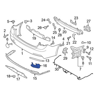 Hyundai OE - Rear Left Bumper Cover Heat Shield