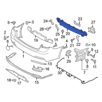 Hyundai OE - Rear Bumper Impact Bar