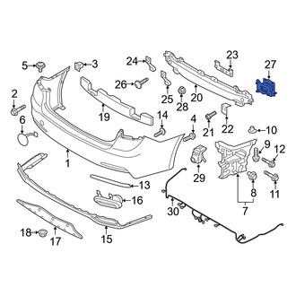 Hyundai OE - Rear Right Bumper Impact Bar Bracket