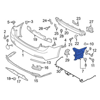Hyundai OE - Rear Left Outer Bumper Cover Bracket