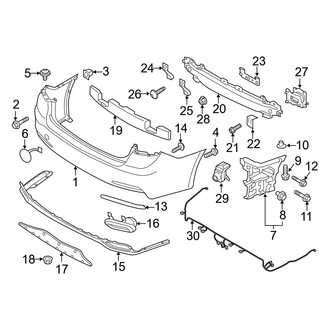 Hyundai OE - Rear Bumper - Bumper & Components