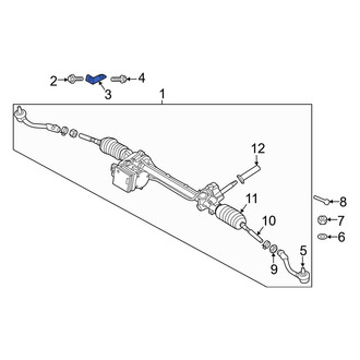 Hyundai OE - Right Rack and Pinion Bracket