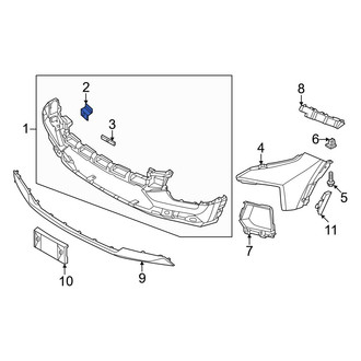 Hyundai OE - Rear Center Bumper Cover Bracket