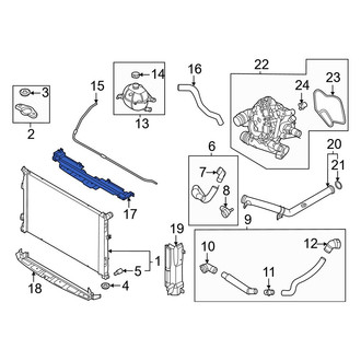 Hyundai OE - Front Left Radiator Support Air Deflector