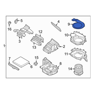 Hyundai OE - Center Upper HVAC Blower Motor Housing