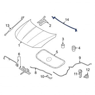 Hyundai Santa Cruz Hood Weatherstripping Seals — CARiD.com