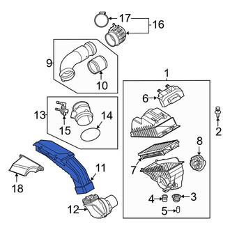 Hyundai OE - Front Upper Engine Air Intake Hose