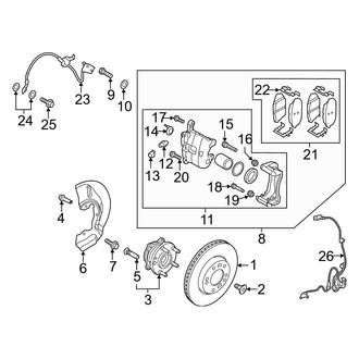 Hyundai OE - Front Suspension - Brake Components