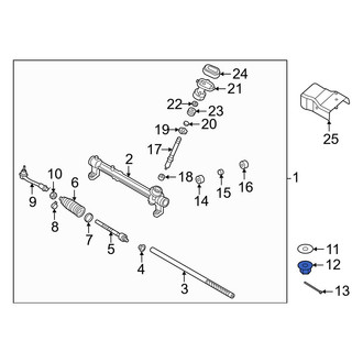Hyundai OE - Outer Steering Tie Rod Nut