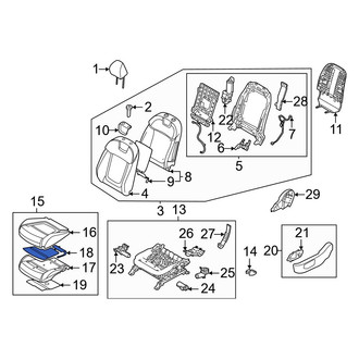 Hyundai OE - Front Left Seat Heater Pad
