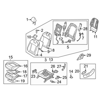 Hyundai OE - Seats & Tracks - Driver Seat Components (With Power)