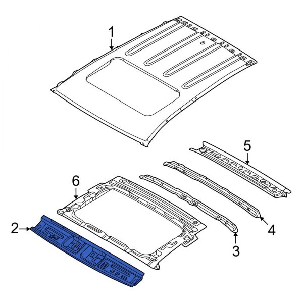 Hyundai OE 67121K5000 Front Roof Header Panel